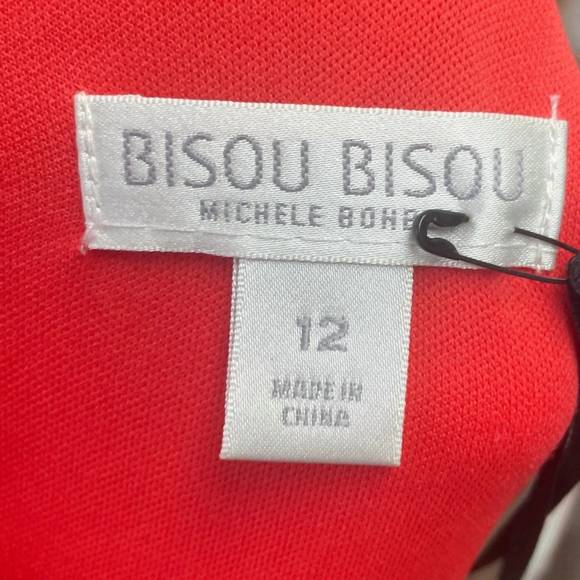 NEW BISOU BISOU women's sleeveless dress with detachable necklace in coral - Picture 6 of 6